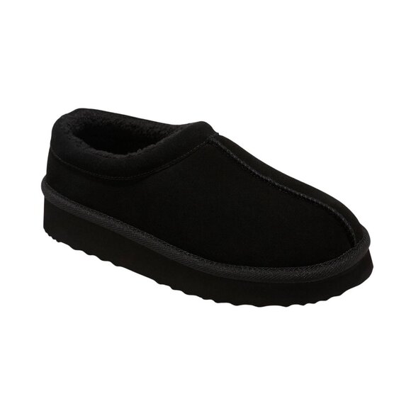 NWT Stars Above Womens Amira Suede Clog Slippers 88498483 Black 5M - Picture 1 of 10